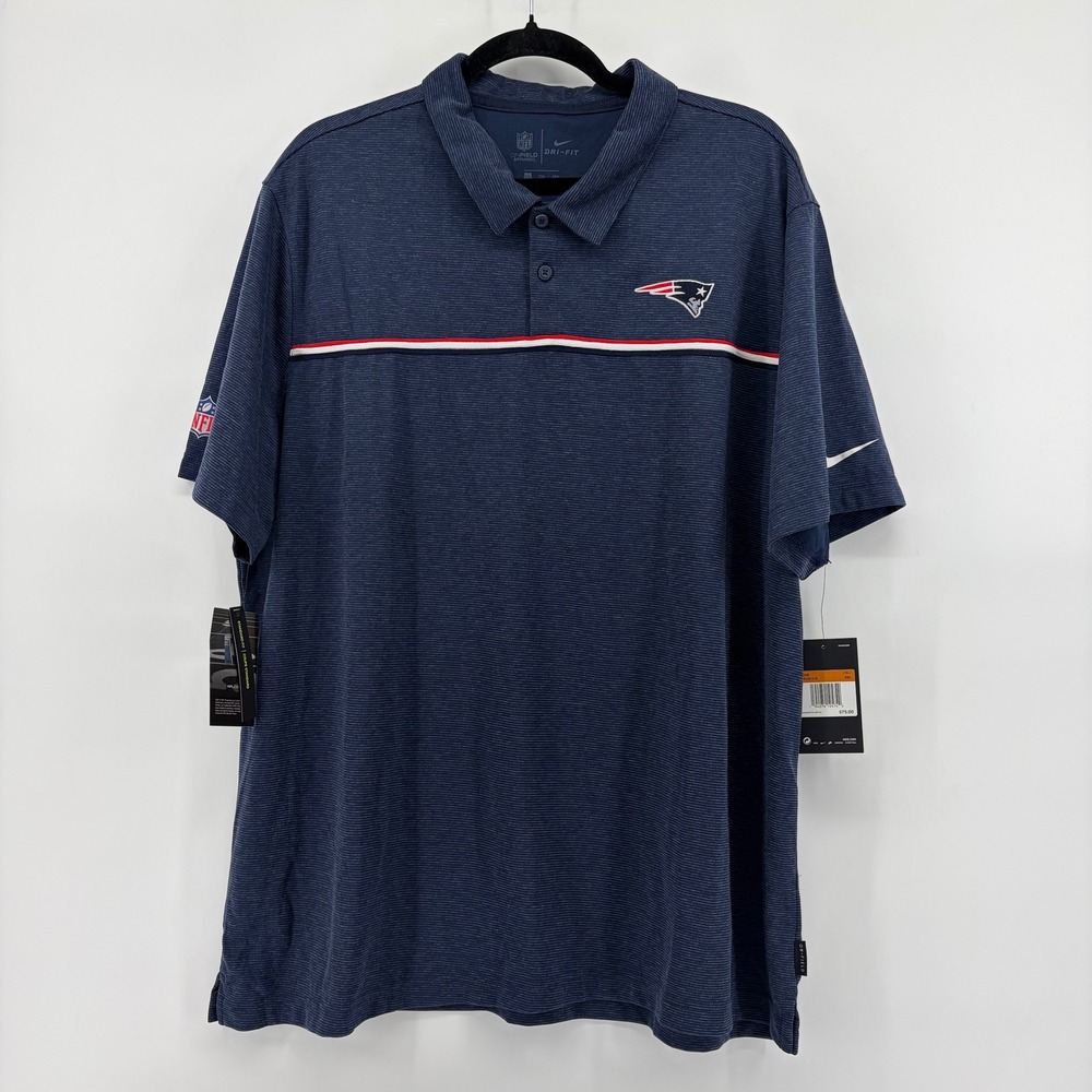 Nike England Patriots NFL Sideline Early Season Performance Polo XXL NWT Blue